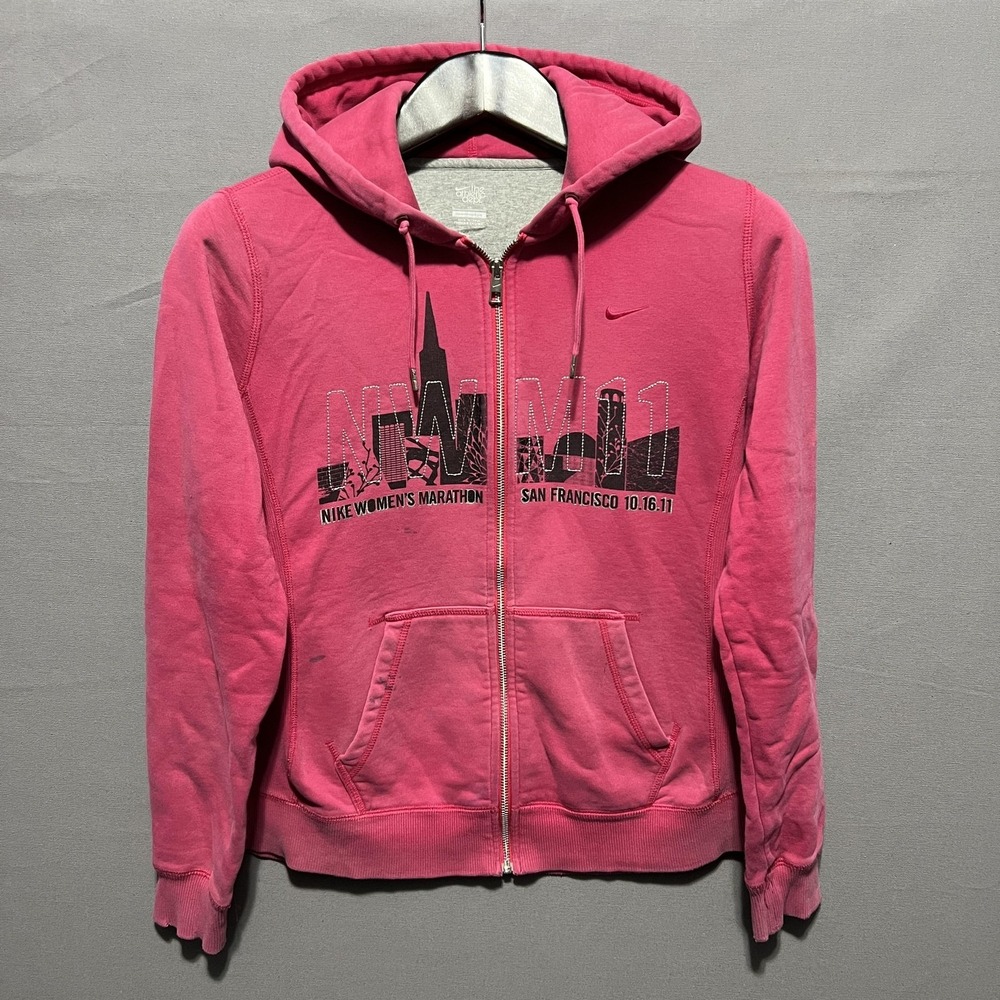 Nike Hoodie Womens Large Pink Full Zip NWM 11 Nike Womens Marathon SF Running